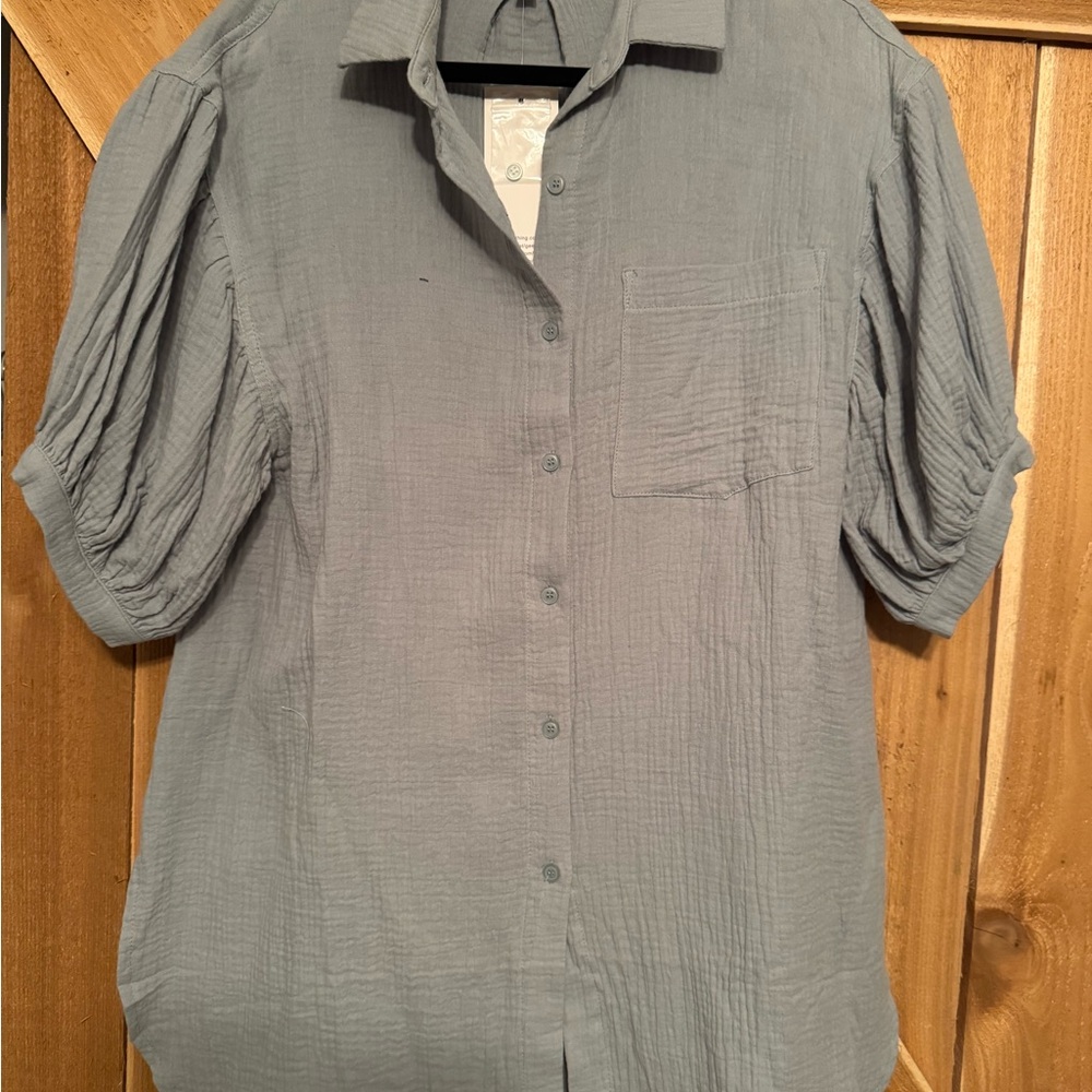 Light teal Button-Up top